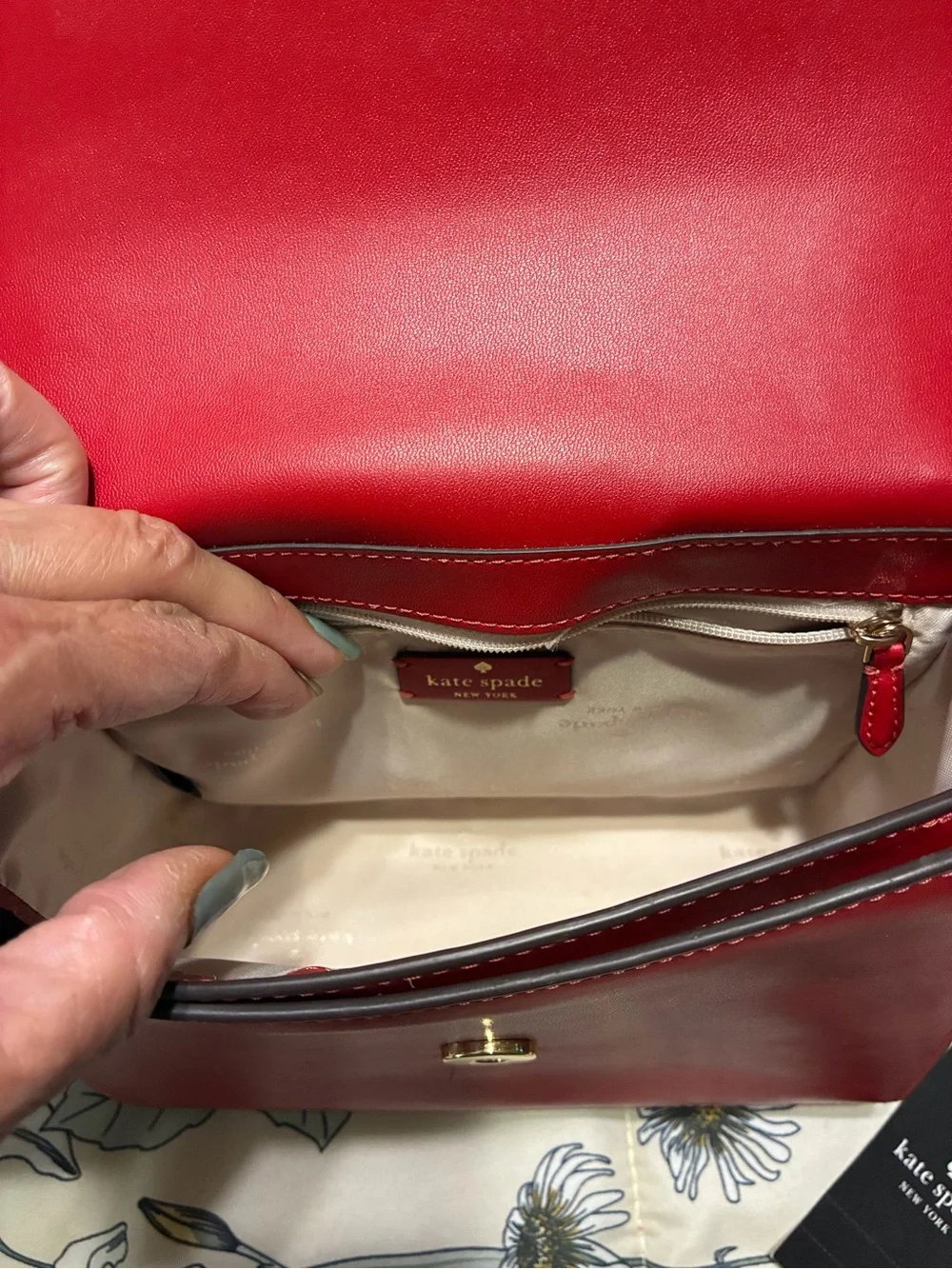 kate spade structured red